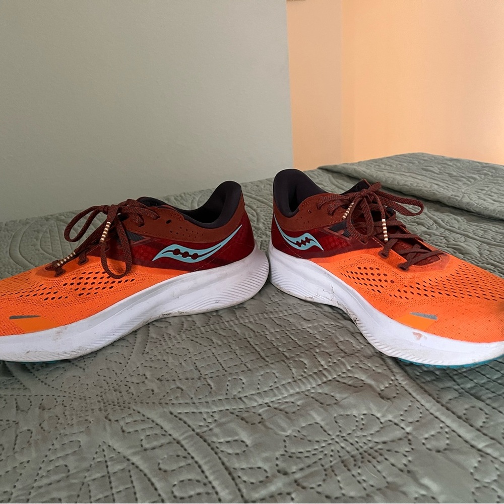 Saucony Kids Orange and Red Sneakers